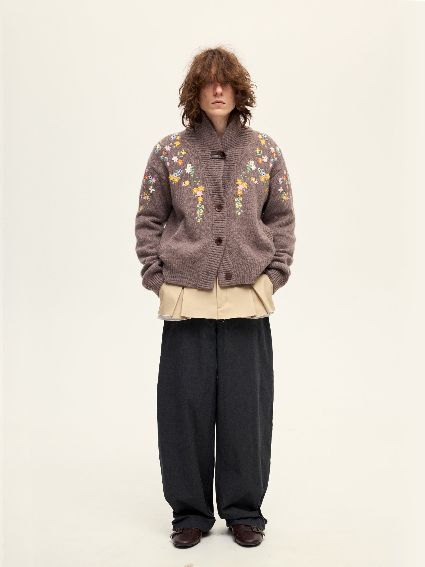 Switchable Waistline Layered Pants