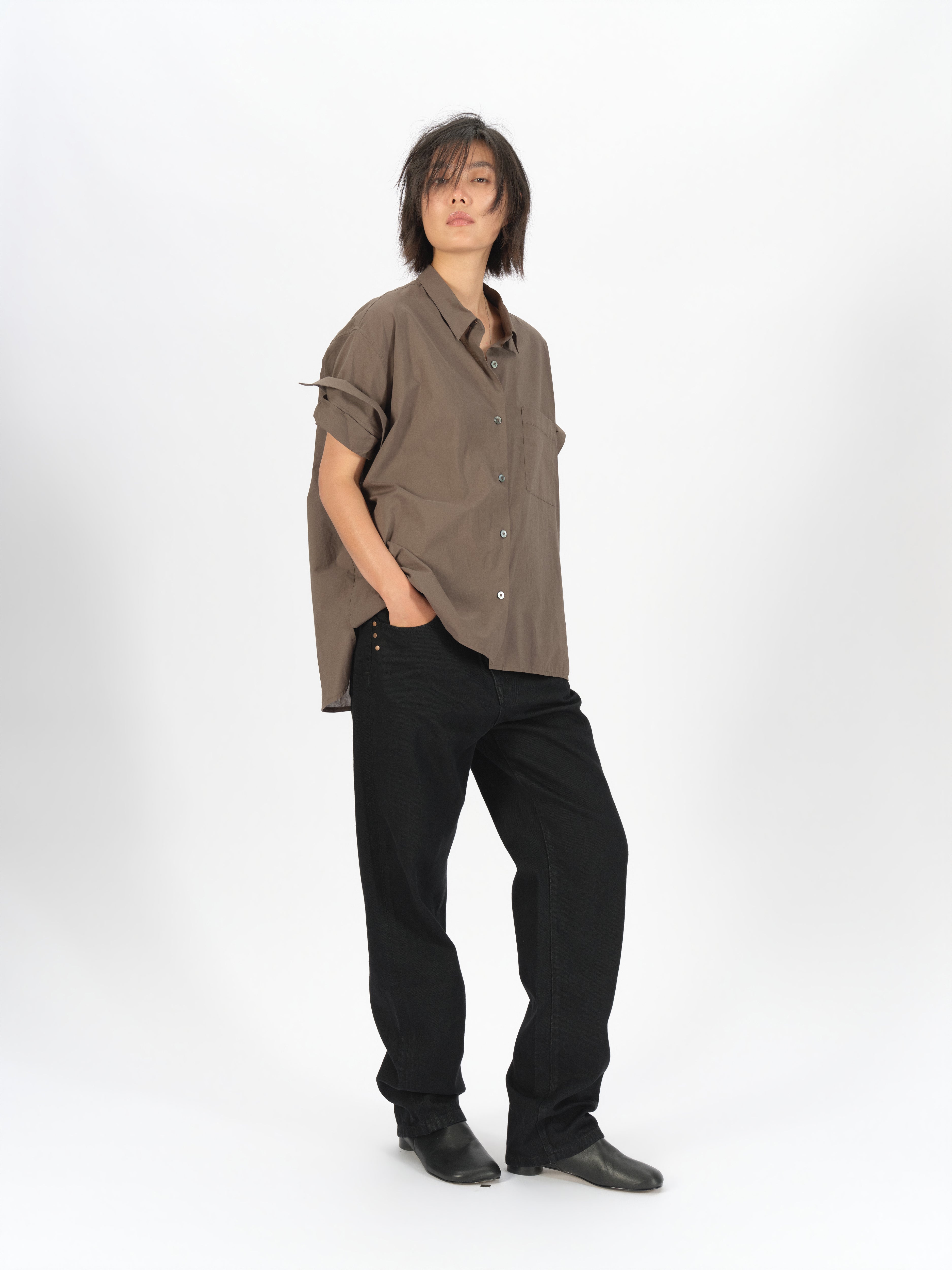 003 Wide Rolled-Sleeve Shirt