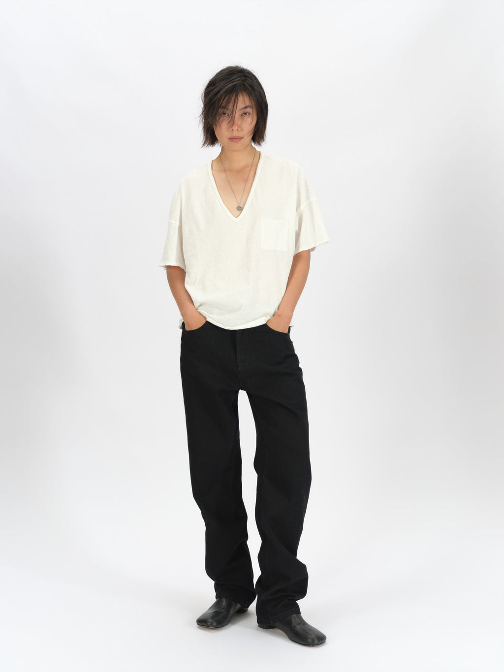 The Essential Deep V-Neck Tee