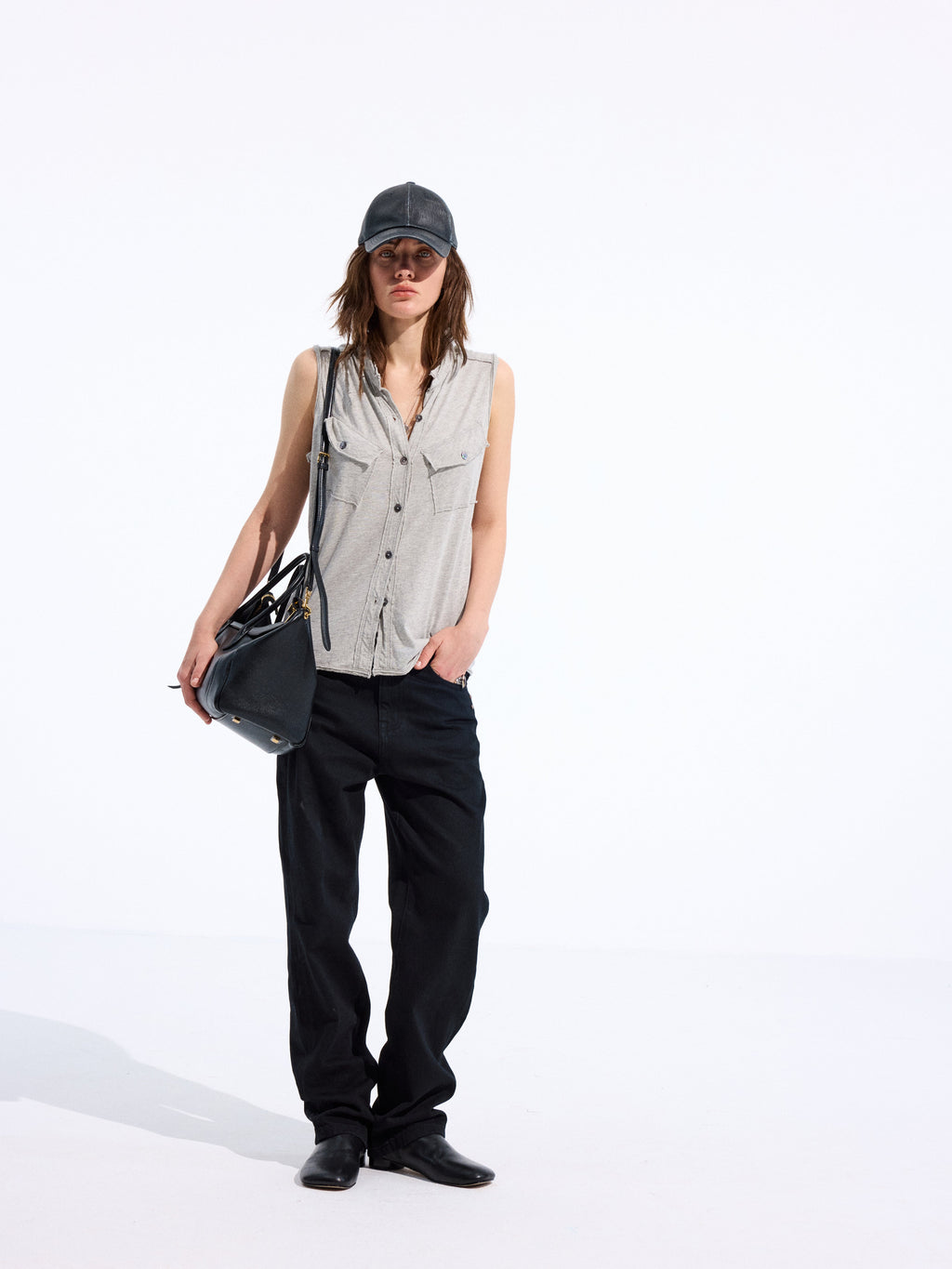 Knitted Shirt-Style Tank