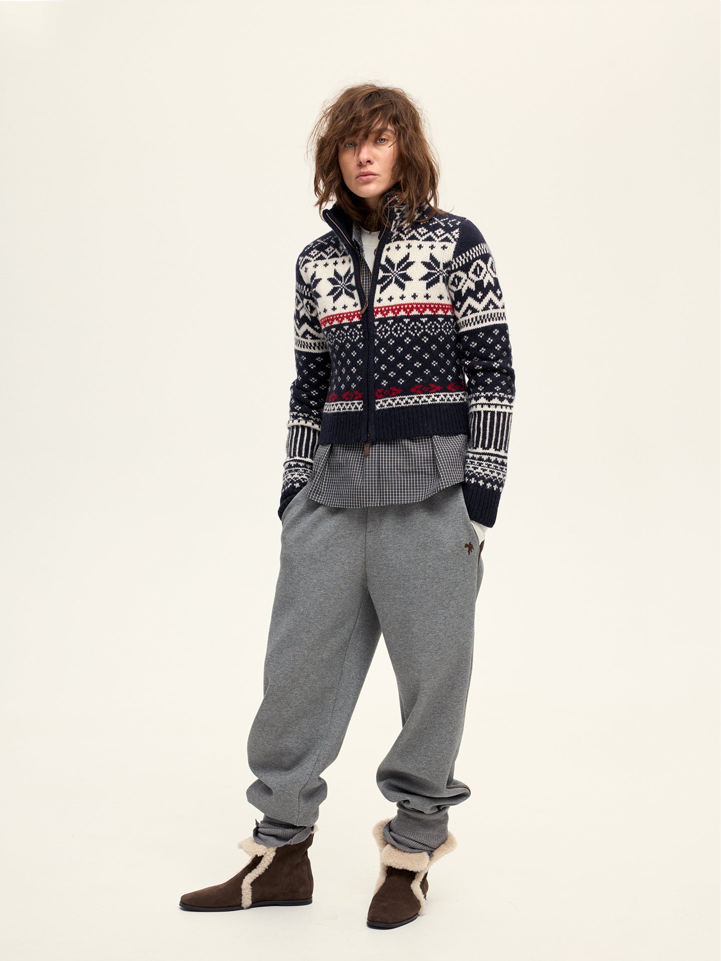 Ski Turtleneck Knitted Cardigan