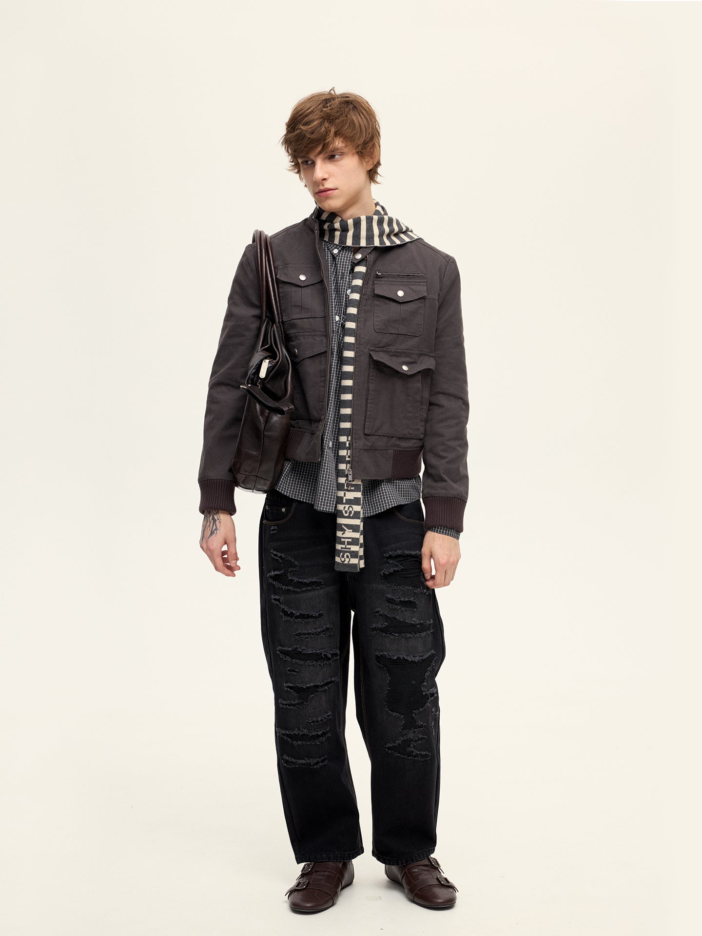 Four-Pocket Faded Work Jacket