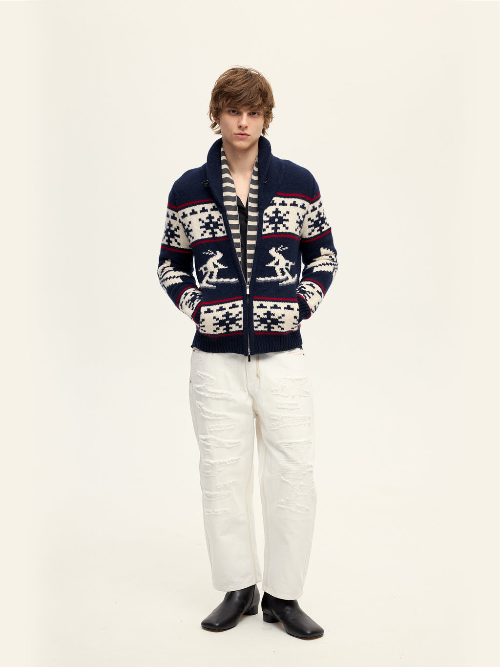 Ski Turtleneck Knitted Cardigan