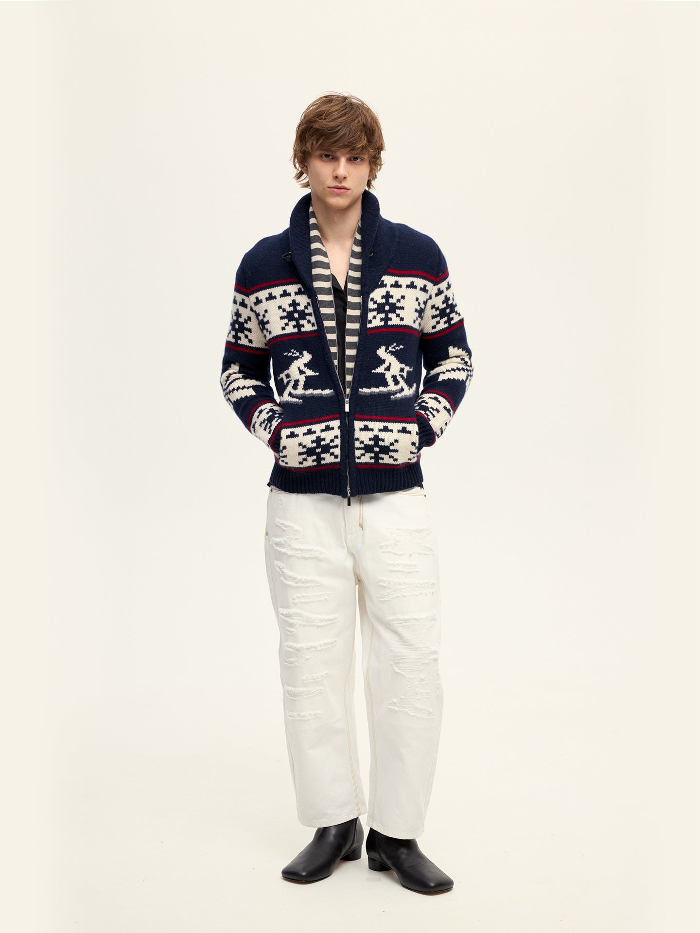 Ski Turtleneck Knitted Cardigan
