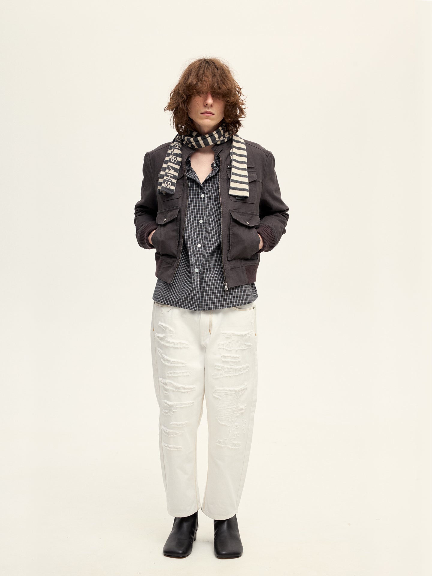 Four-Pocket Faded Work Jacket