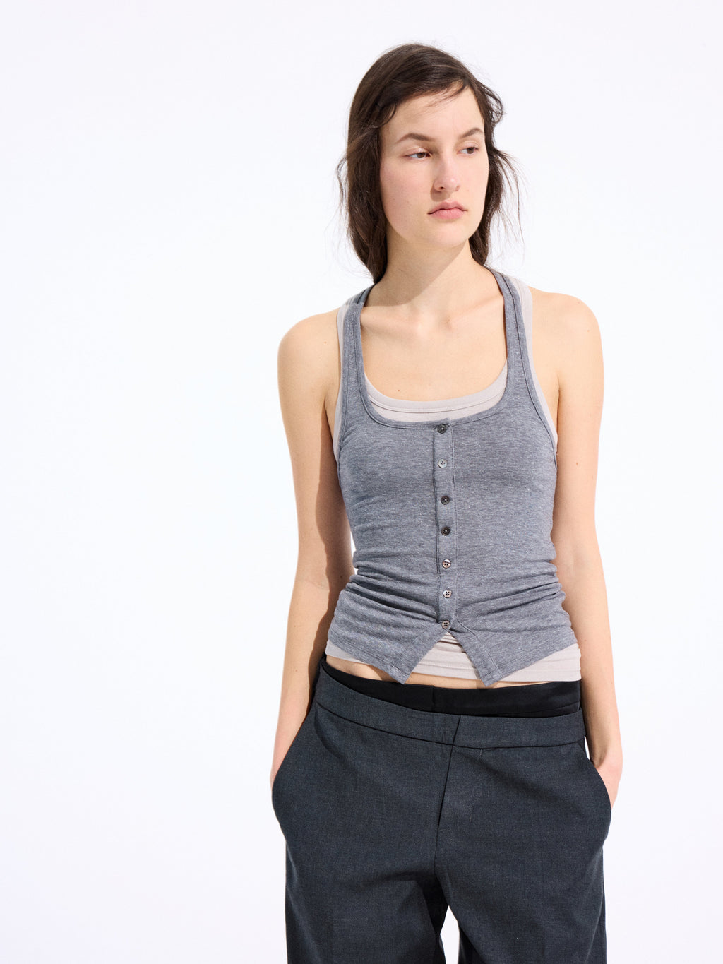 Double-Layered Placket Tank