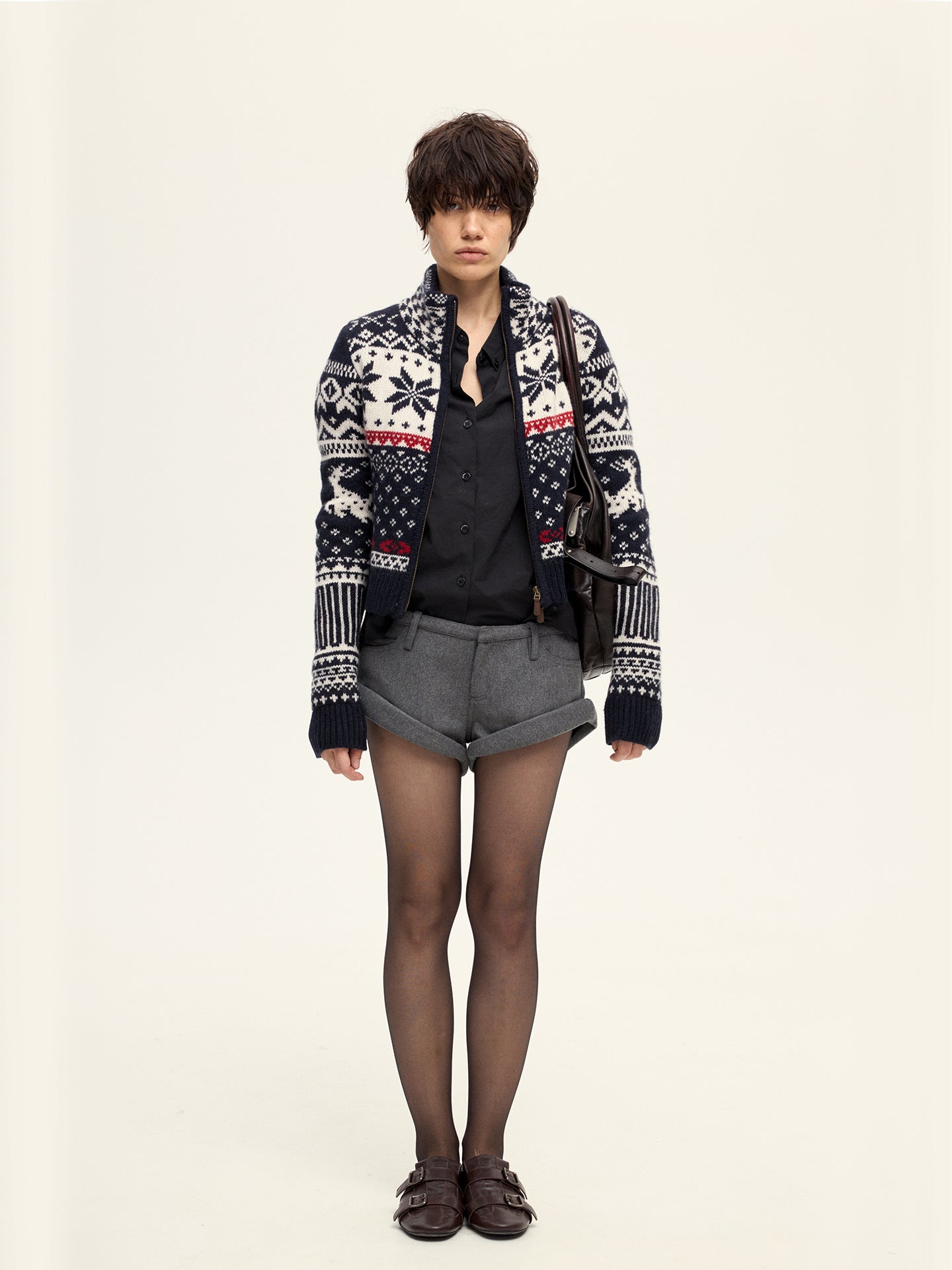 Ski Turtleneck Knitted Cardigan