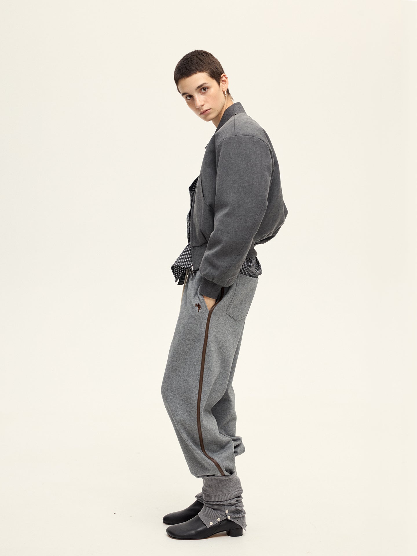 Fur Scarf Suit Style Air Force Jacket