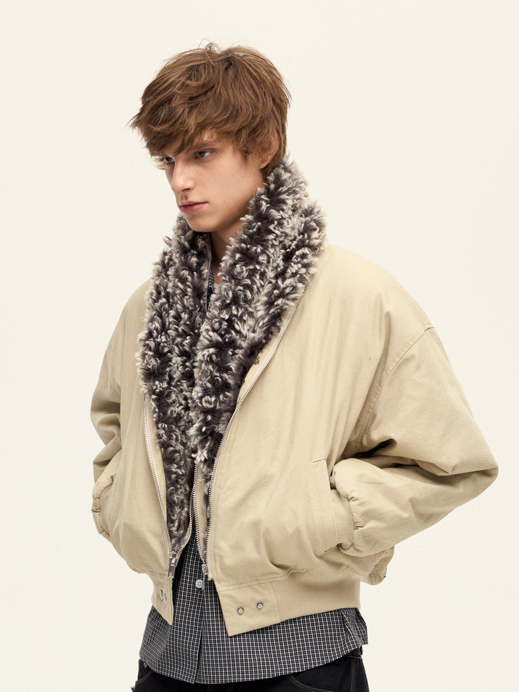 Zip-Up Placket Jacket