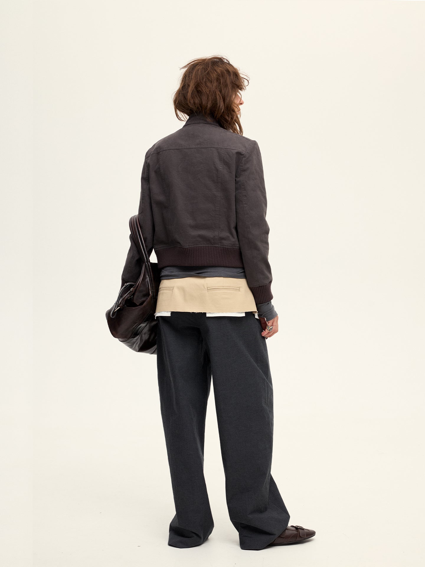 Switchable Waistline Layered Pants