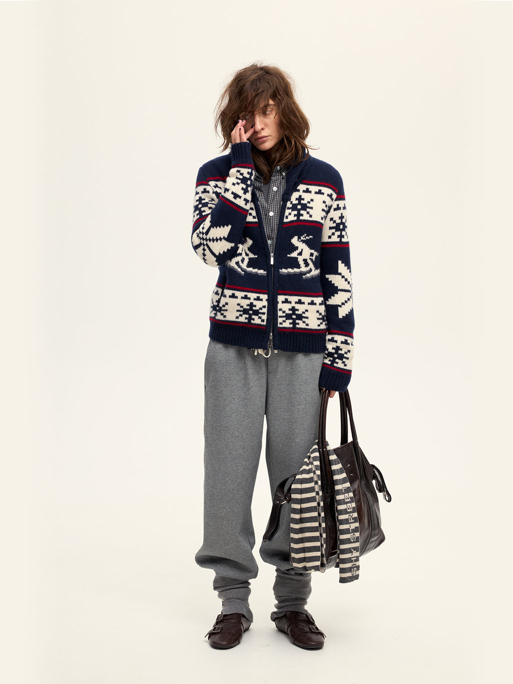 Ski Turtleneck Knitted Cardigan