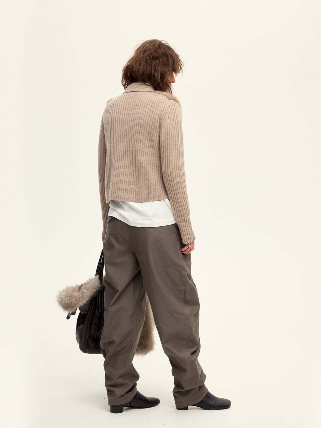 Fur Knitted Cardigan