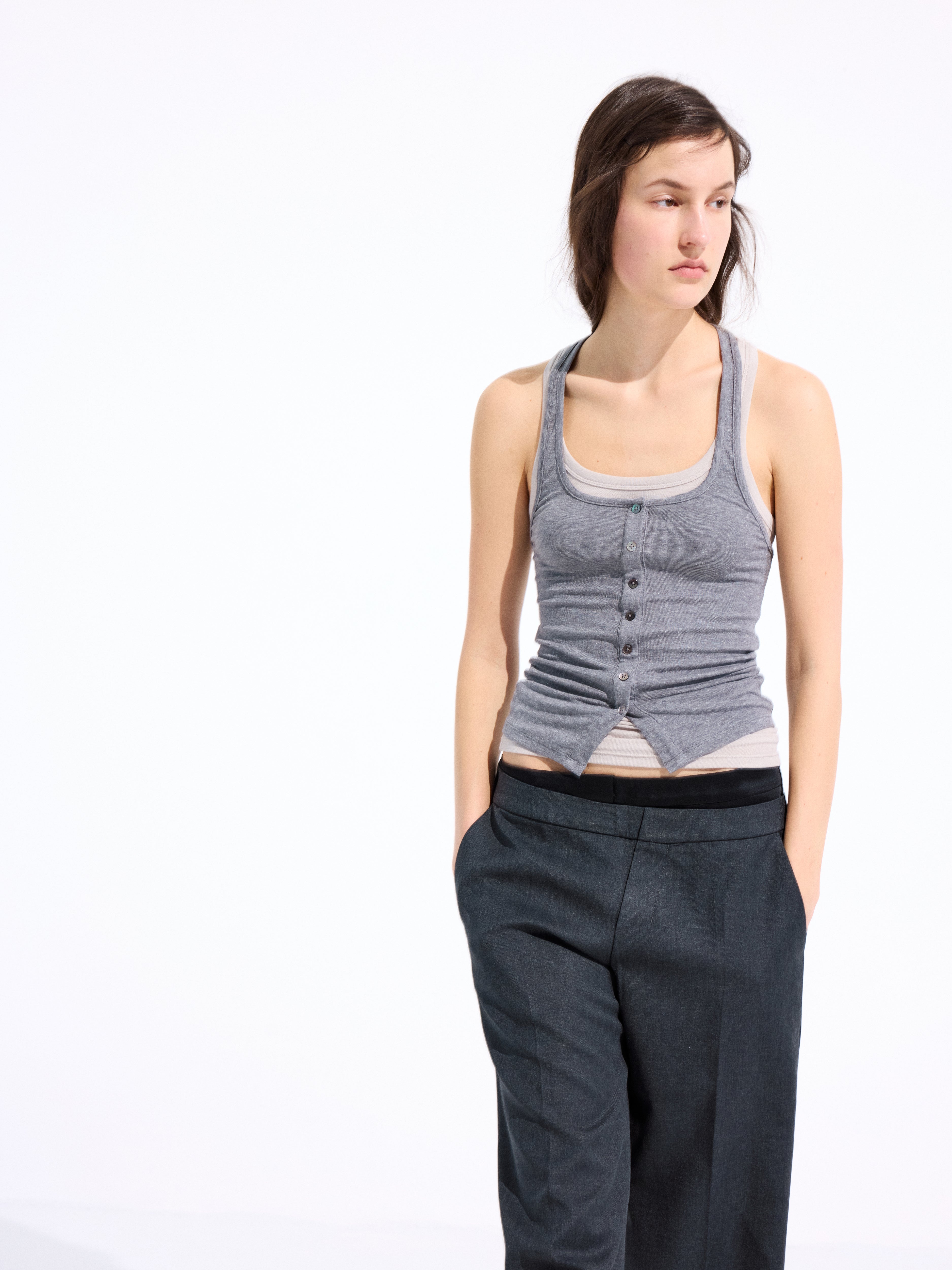 Double-Layered Placket Tank