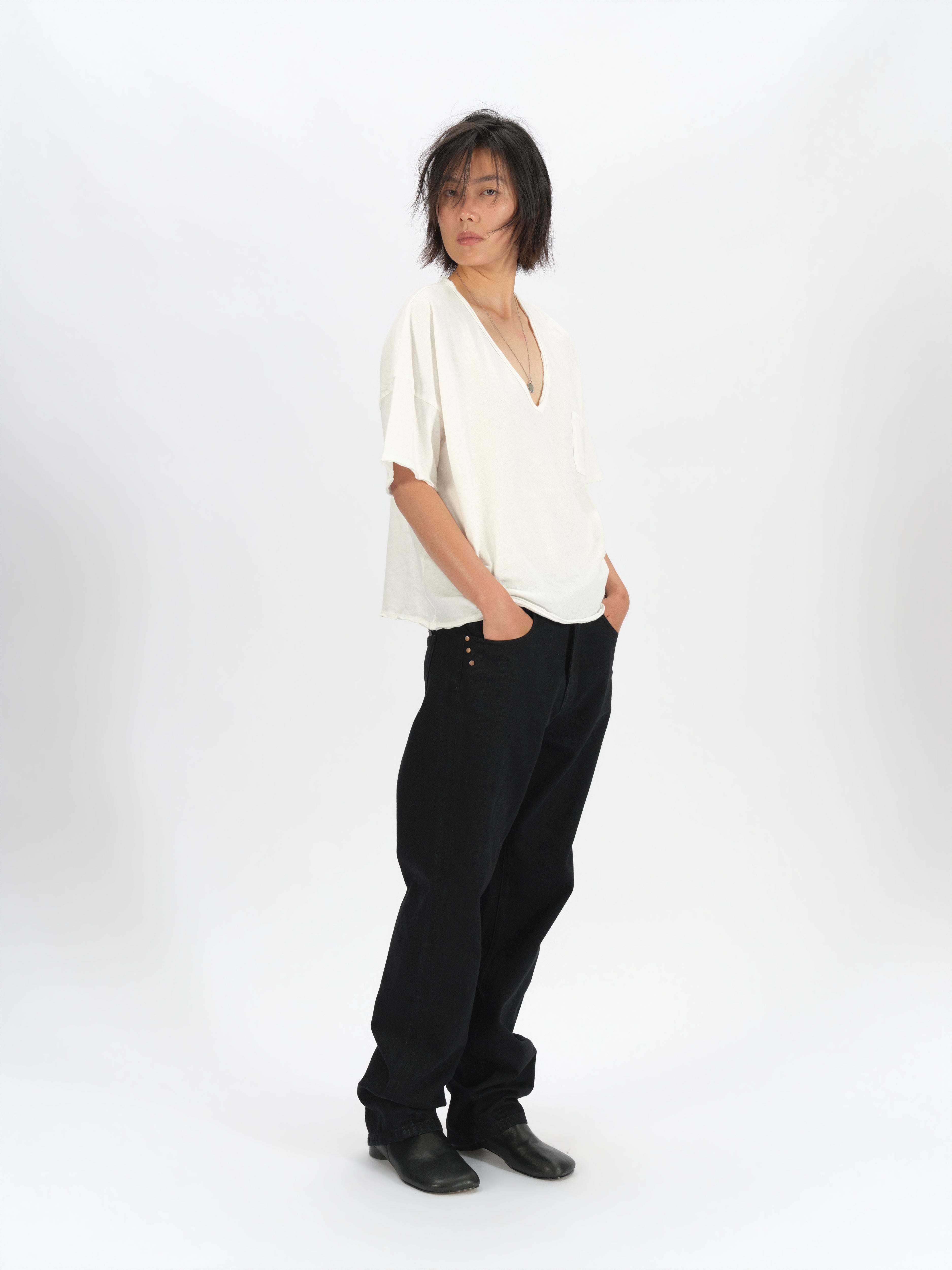 The Essential Deep V-Neck Tee