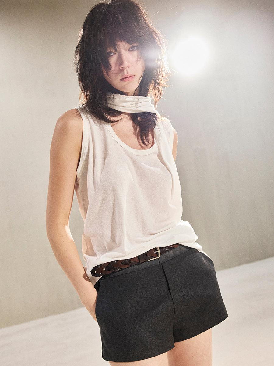 RIBBON SCARF VEST