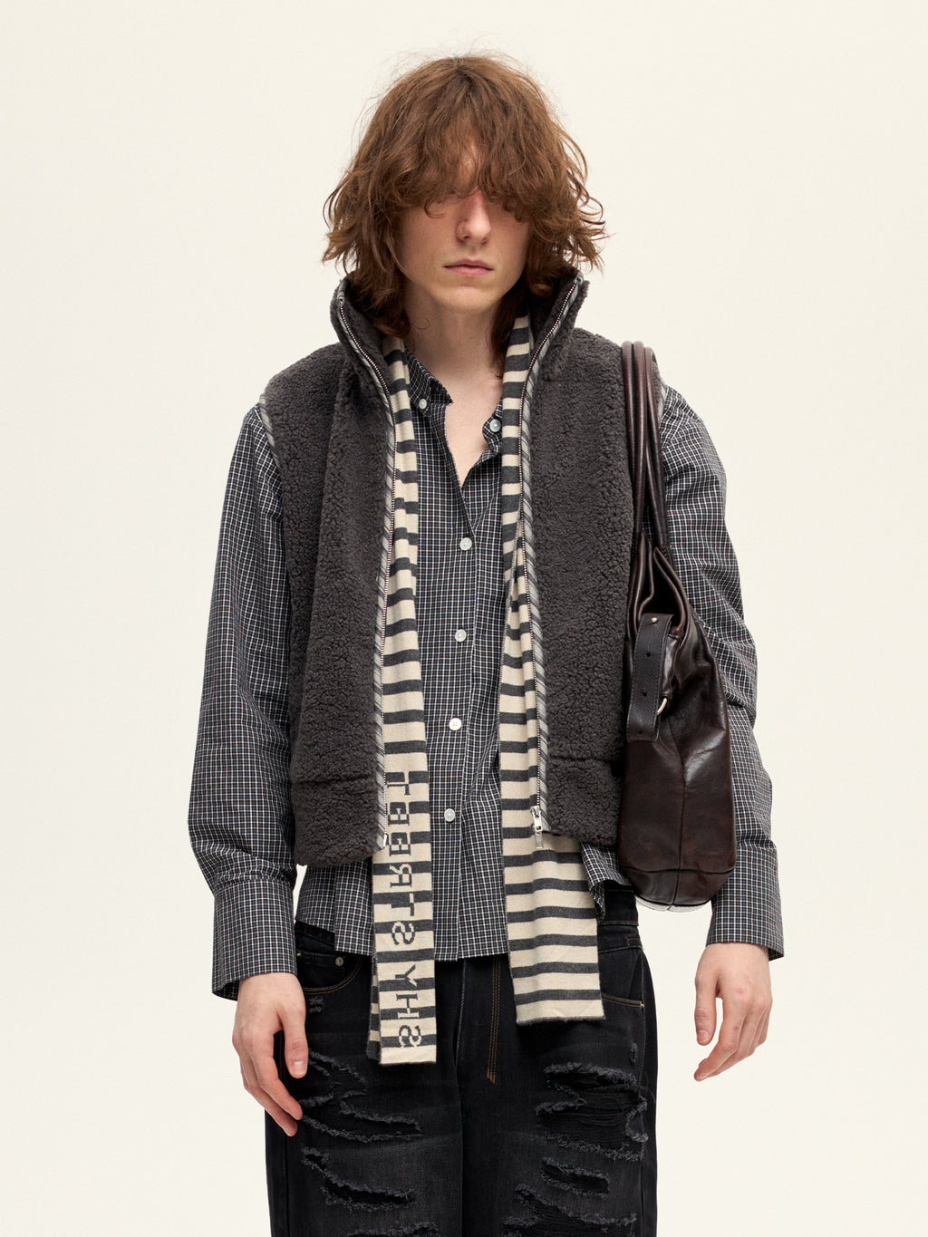 SHY STREET Striped Scarf