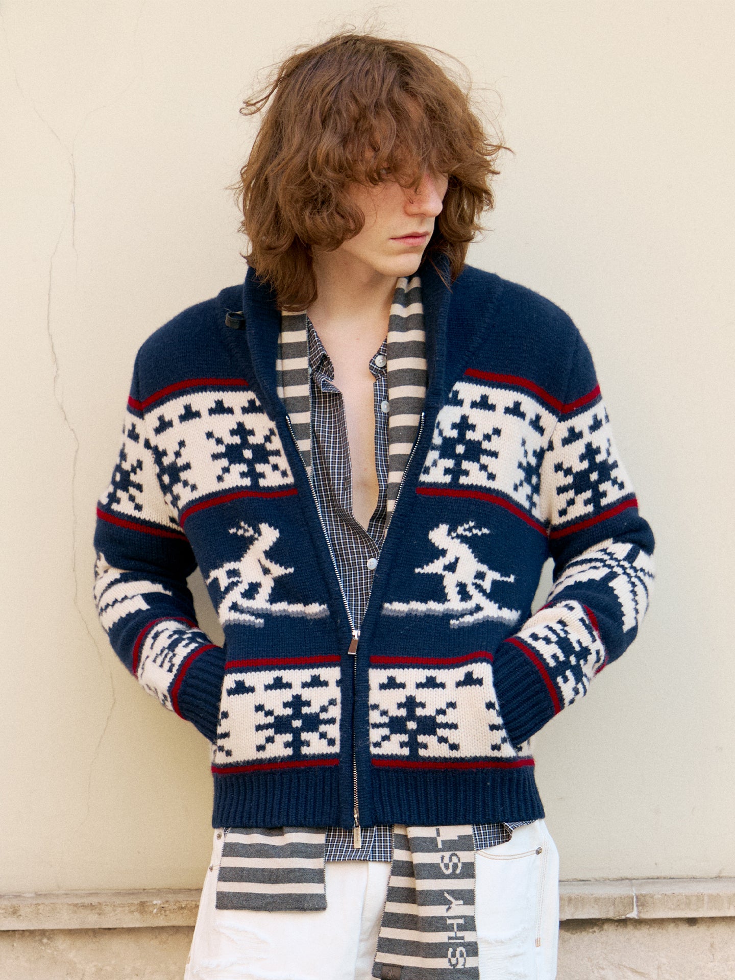 Ski Turtleneck Knitted Cardigan