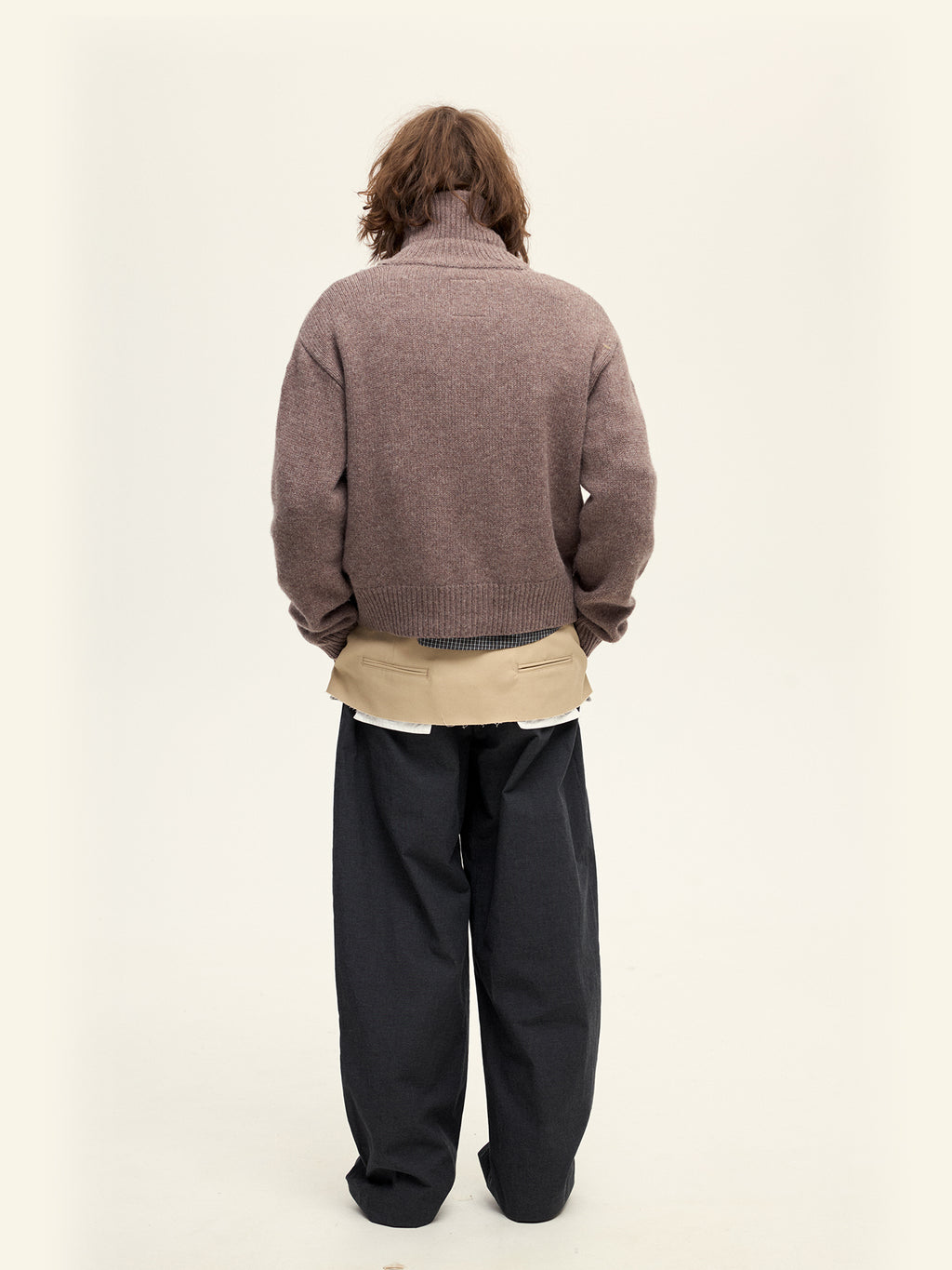 Switchable Waistline Layered Pants