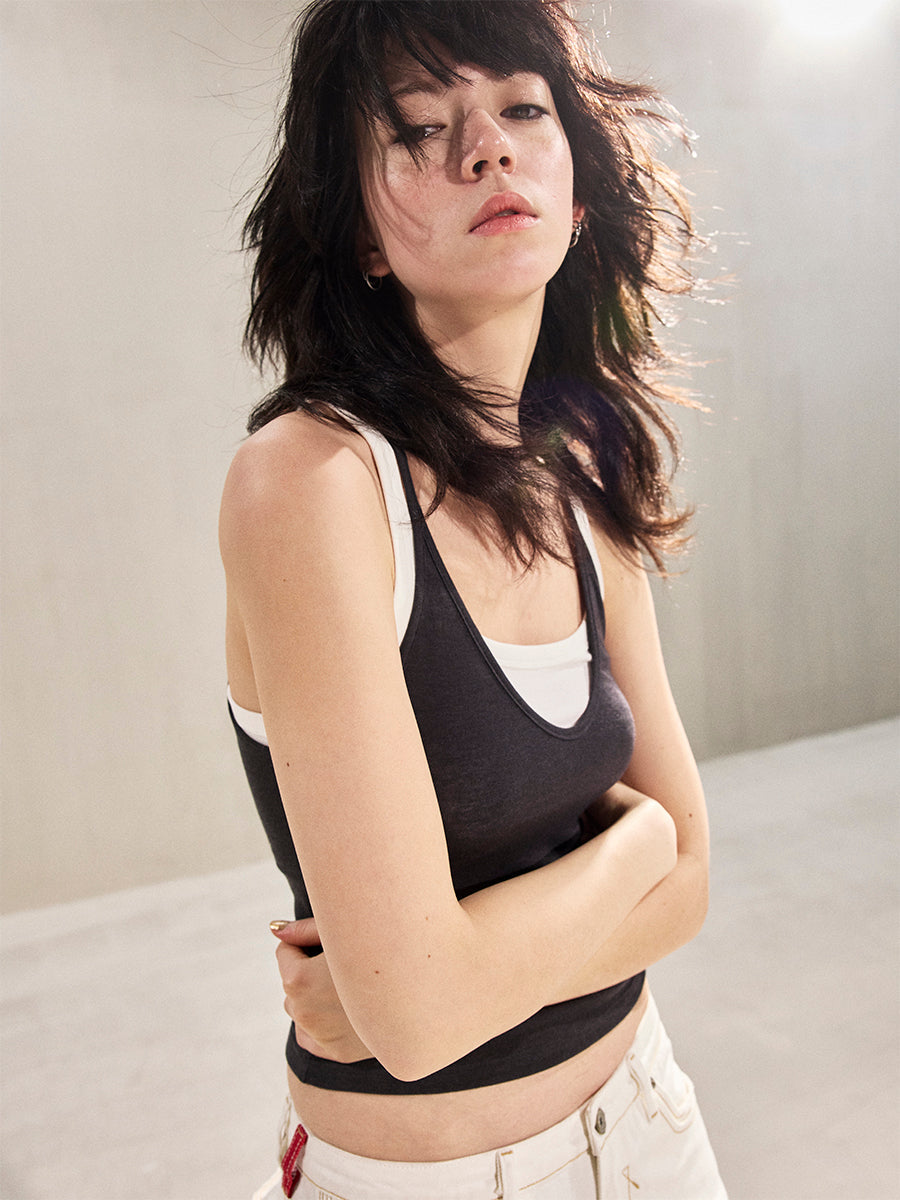 BEACH-STYLE NECK LAYERED VEST