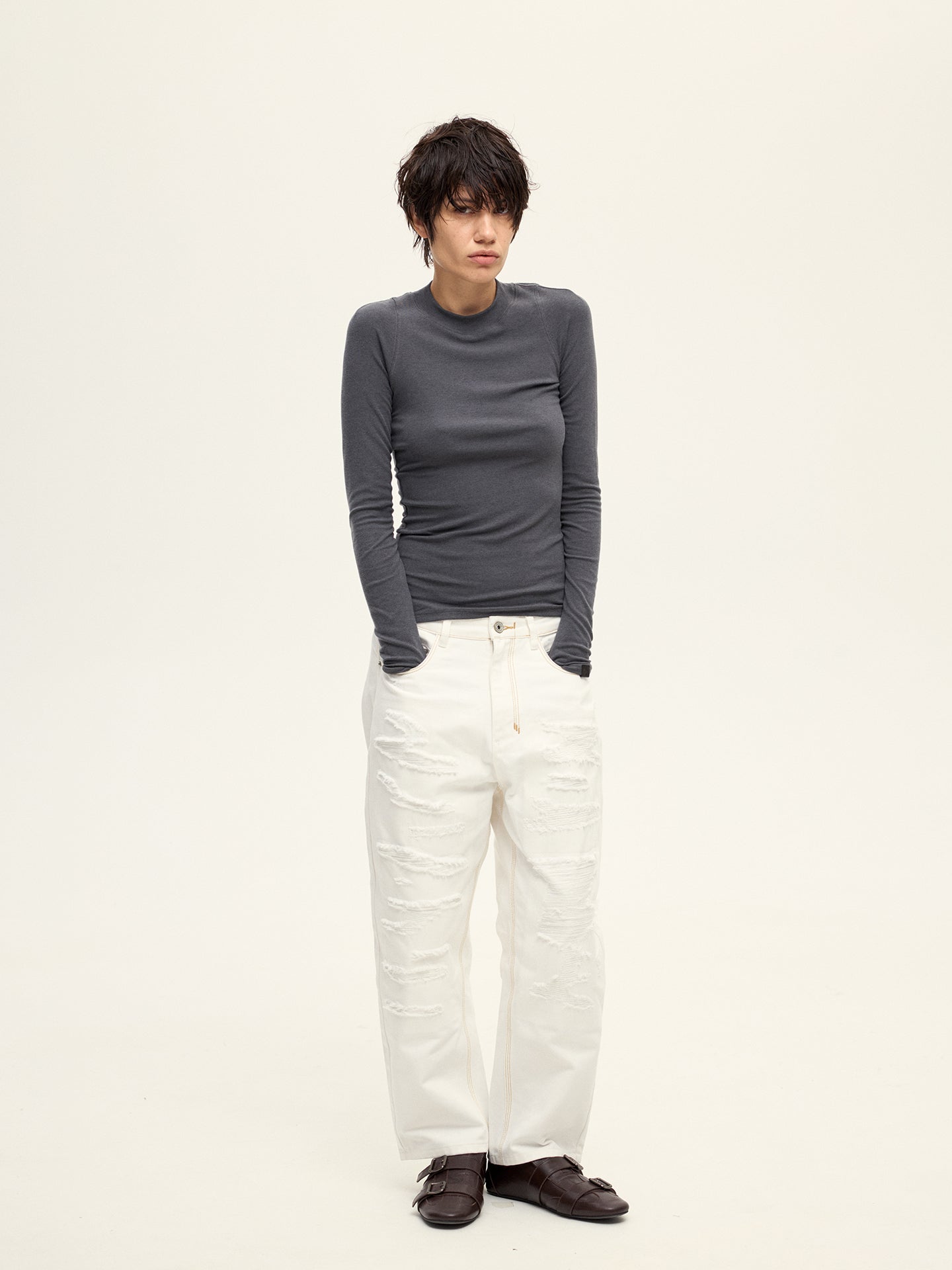 Classic Half-High Collar T-Shirt