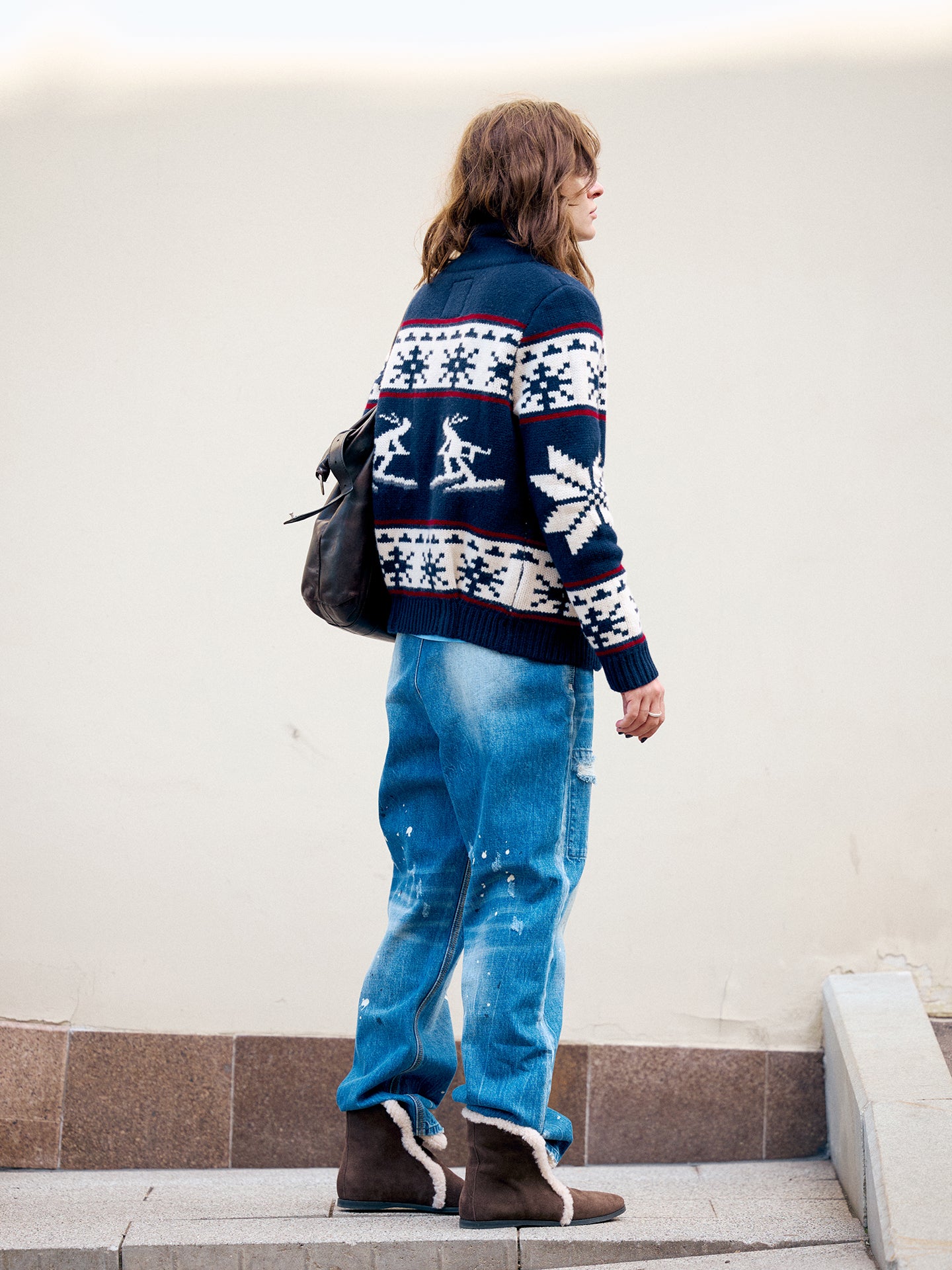 Ski Turtleneck Knitted Cardigan