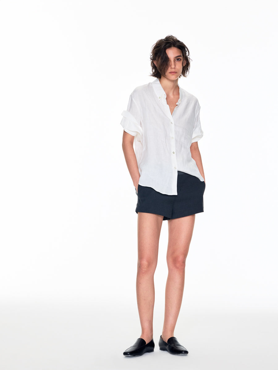 002RELAX CRAFTED ROLL UP SHIRT Linen