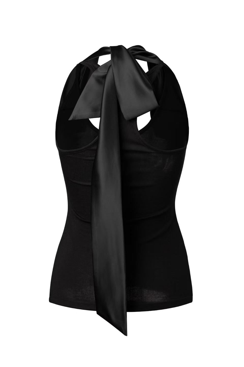 Satin Ribbon-Tie Tank